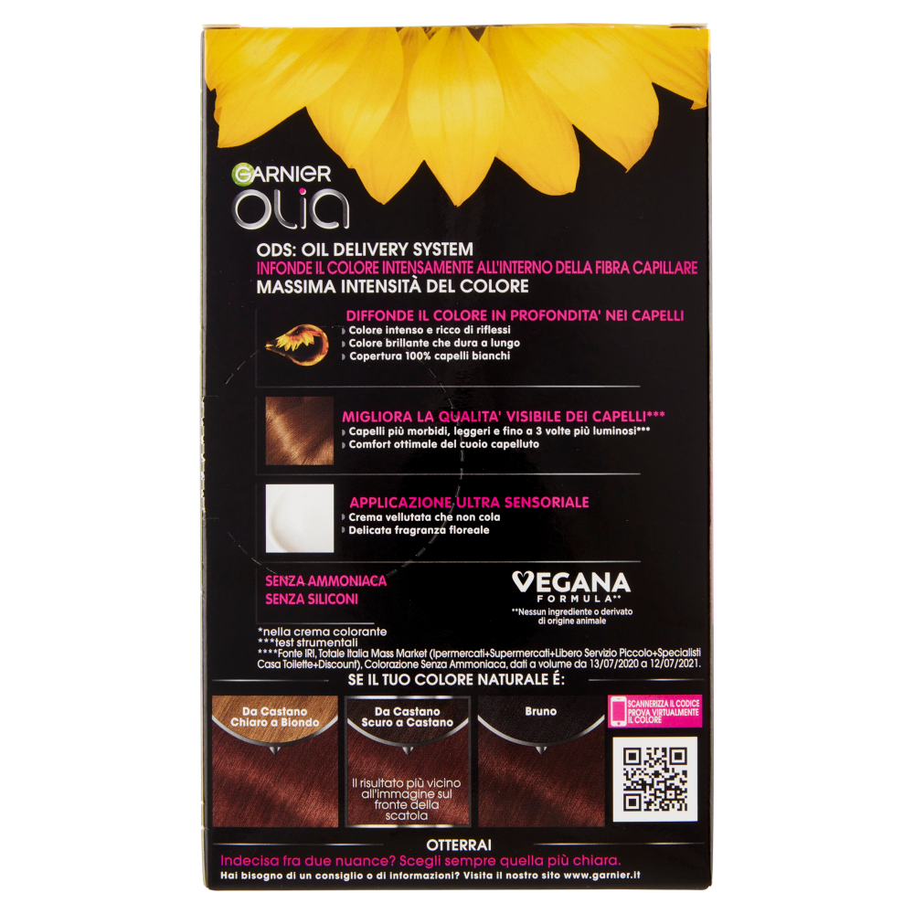 Garnier Olia Tinta Capelli, Senza Ammoniaca, Mahogani Brown 55