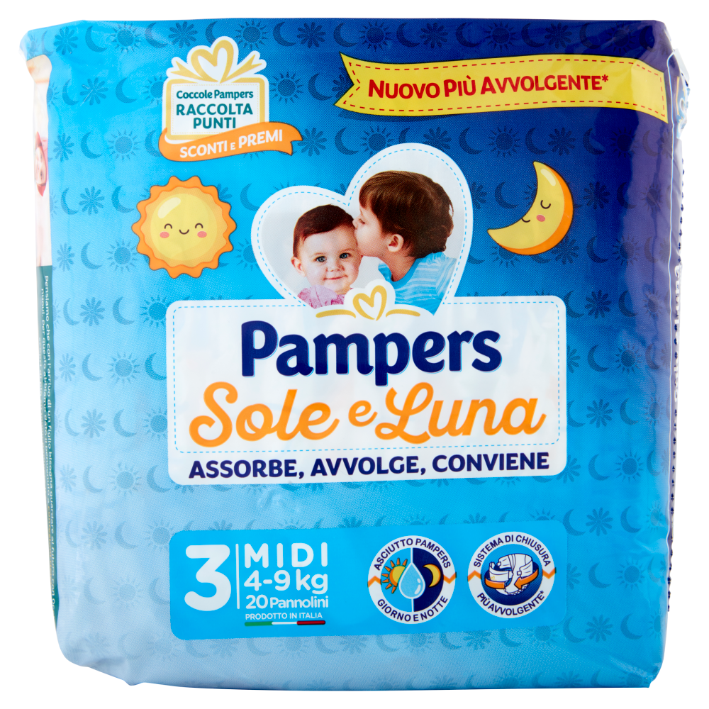 Pampers Sole e Luna 3 Midi 20 pz