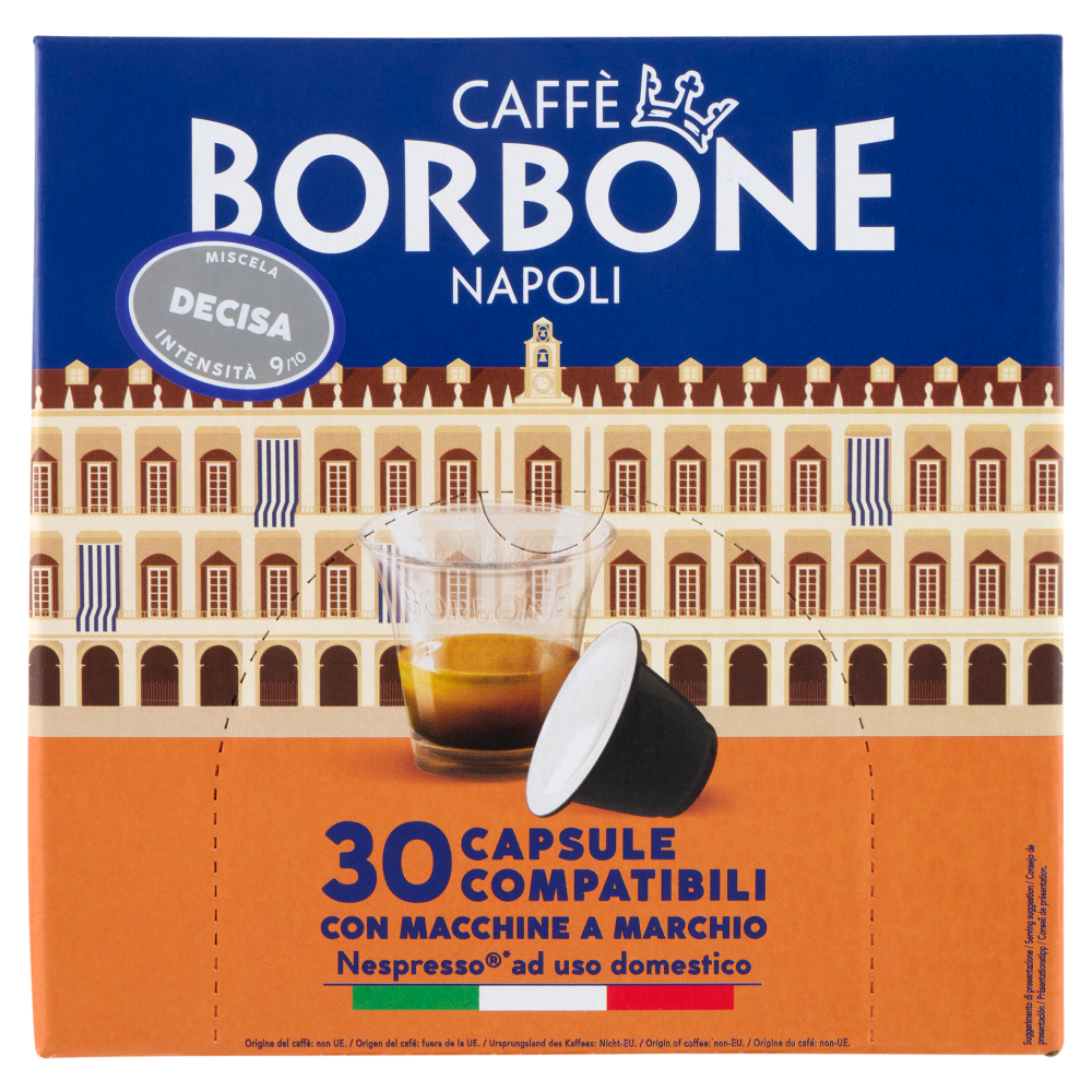 Caff&egrave; Borbone Miscela Decisa Capsule Compatibili Nespresso* ad uso domestico 30 x 5 g