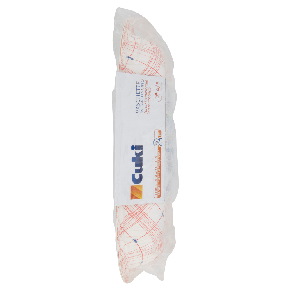 Cuki Cuoce Vaschette in Cartoncino 4/6 Porzioni 2 pz