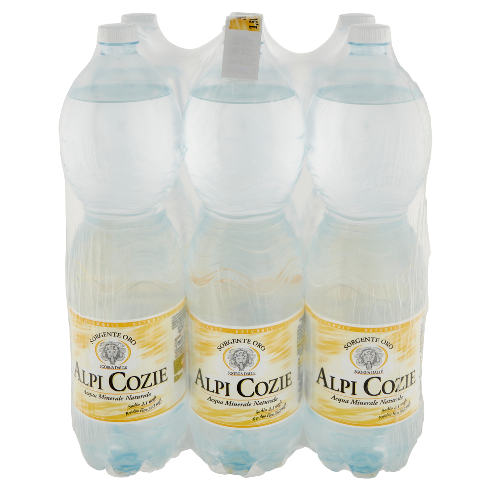Alpi Cozie Sorgente Oro Naturale 6 x 1,5 L