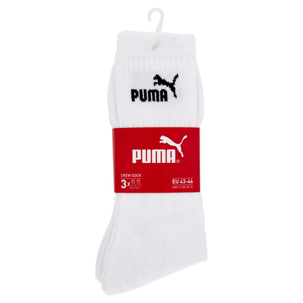Puma Crew Sock 3x White tg. 43-46