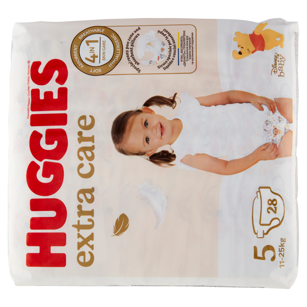 Huggies extra care Pannolini 5 11-25 Kg 28 pz
