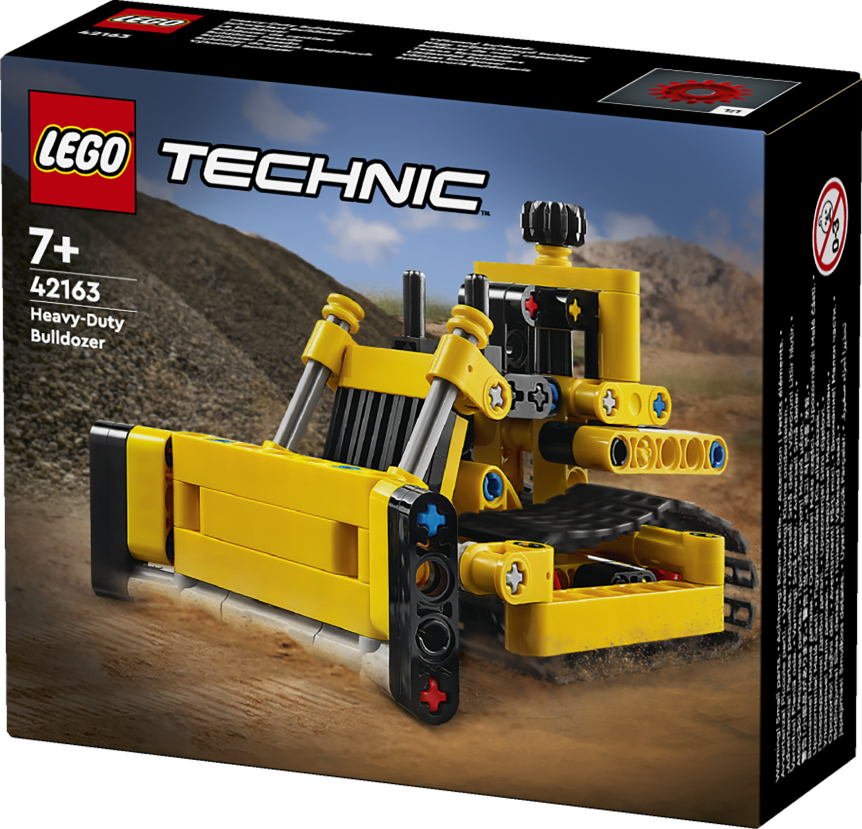 LEGO Technic 42163 Bulldozer da Cantiere, Giochi per Bambini e Bambine di 7+ Anni, Regalo per Amanti dei Veicoli Giocattolo