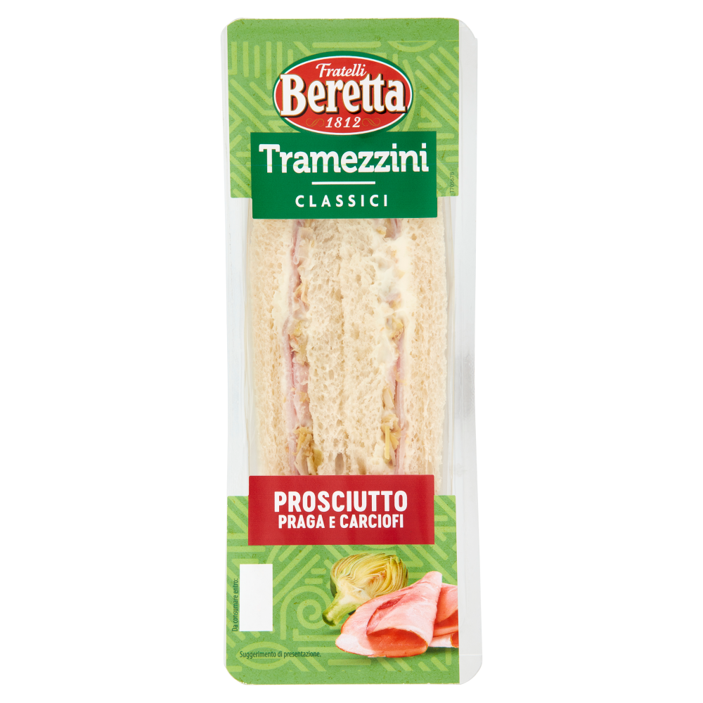 Fratelli Beretta Tramezzini Classici Prosciutto Praga e Carciofi 140 g