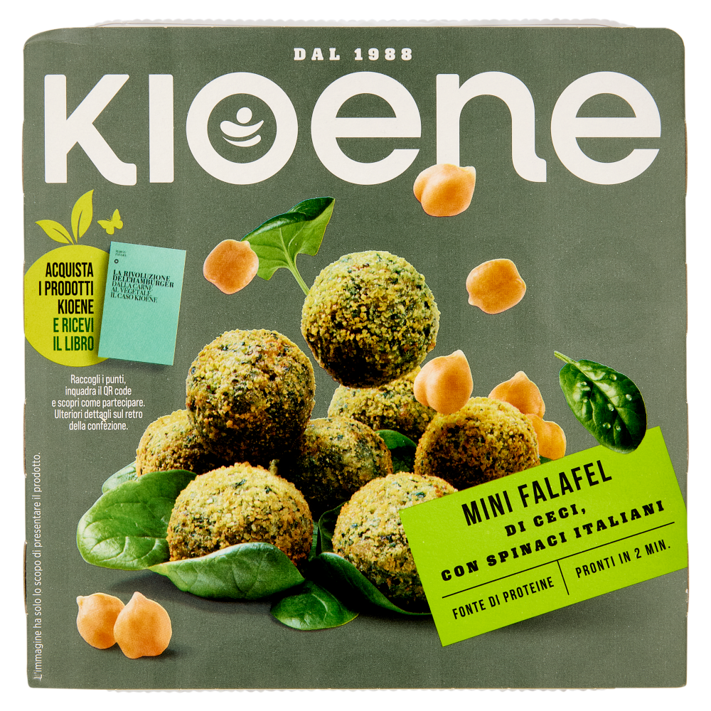 Kioene Mini Falafel di Ceci, con Spinaci Italiani 200 g