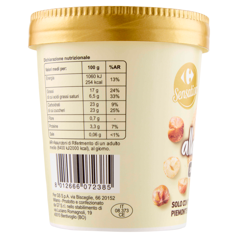 Carrefour Sensation Gelato alla Nocciola 300 g