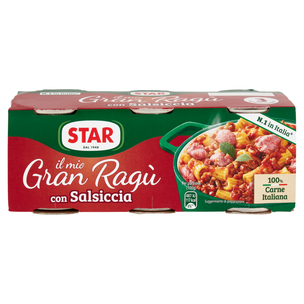 Star il mio Gran Ragù con Salsiccia 3 x 100 g