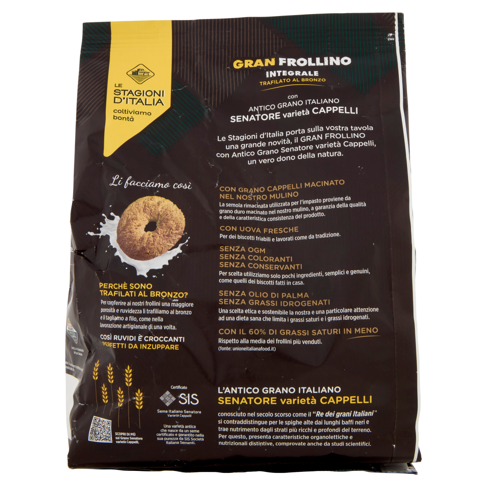 Le Stagioni d'Italia Gran Frollino Integrale Senatore varietà Cappelli 430 g