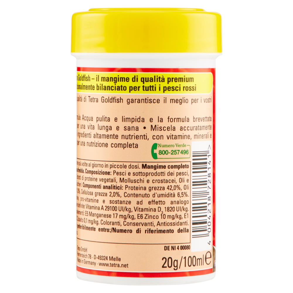 Tetra Goldfish Mangime di base per tutti i Pesci Rossi 20 g