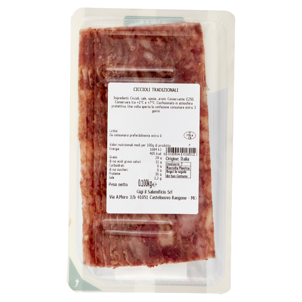 Gigi Il Salumificio Gli affettati Ciccioli tradizionali 0,100 kg