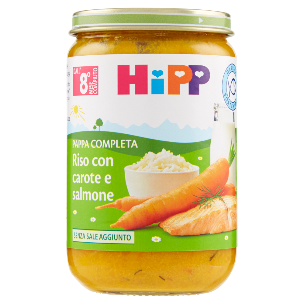 HiPP Pappa Completa Riso con carote e salmone 220 g