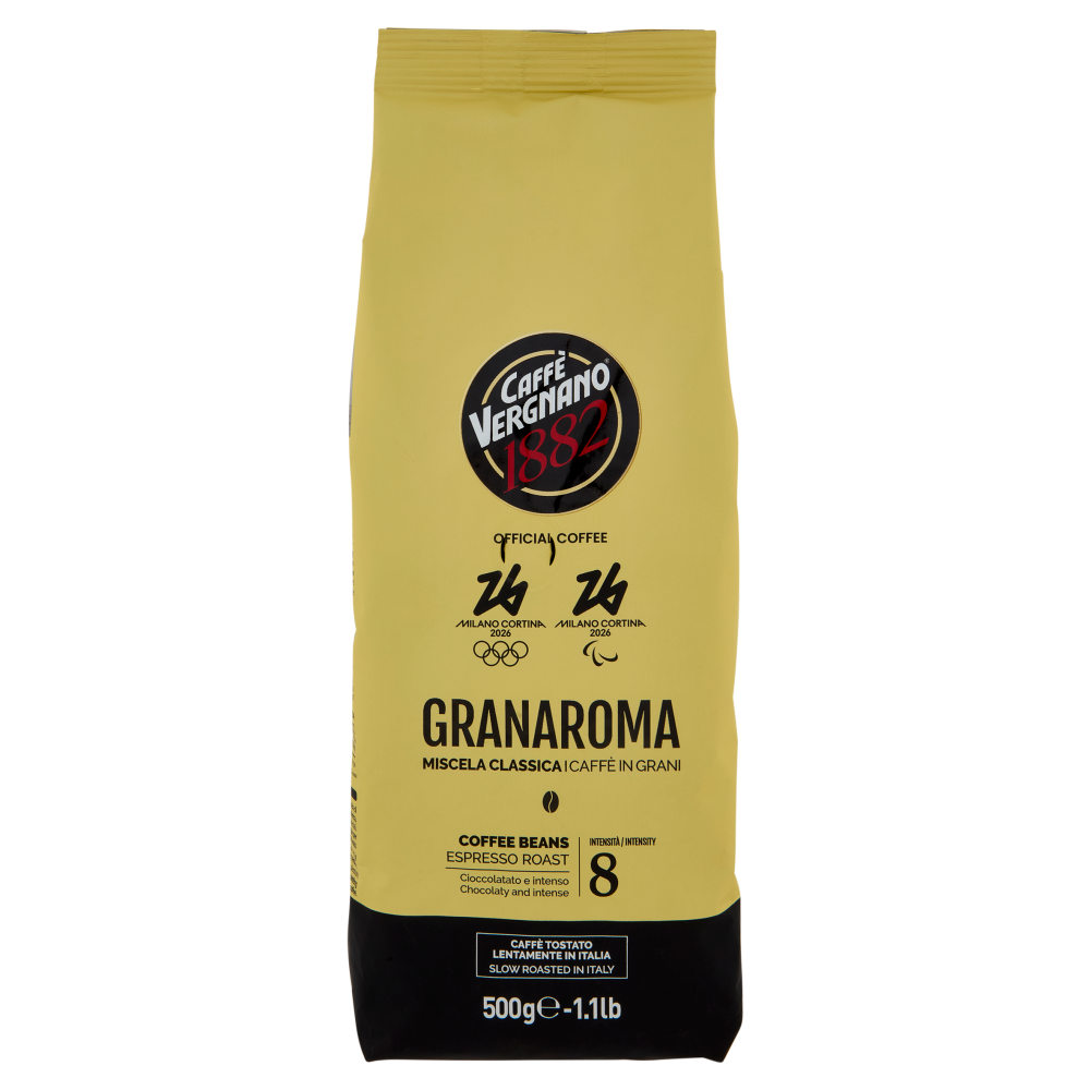Caffè Vergnano 1882 Granaroma Miscela Classica Caffè in Grani 500 g