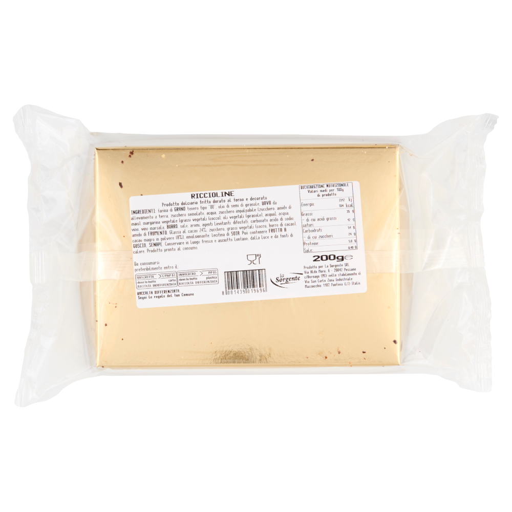 la Sorgente Riccioline glassate al cacao 200 g