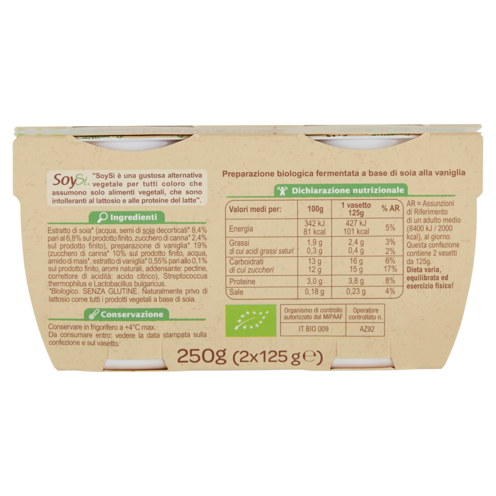 Carrefour Bio SoySì Bianco dolce 2 x 125 g