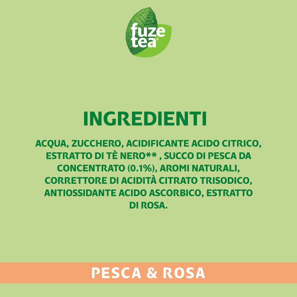 Fuze Tea, Tè Alla Pesca E Rosa 400ml