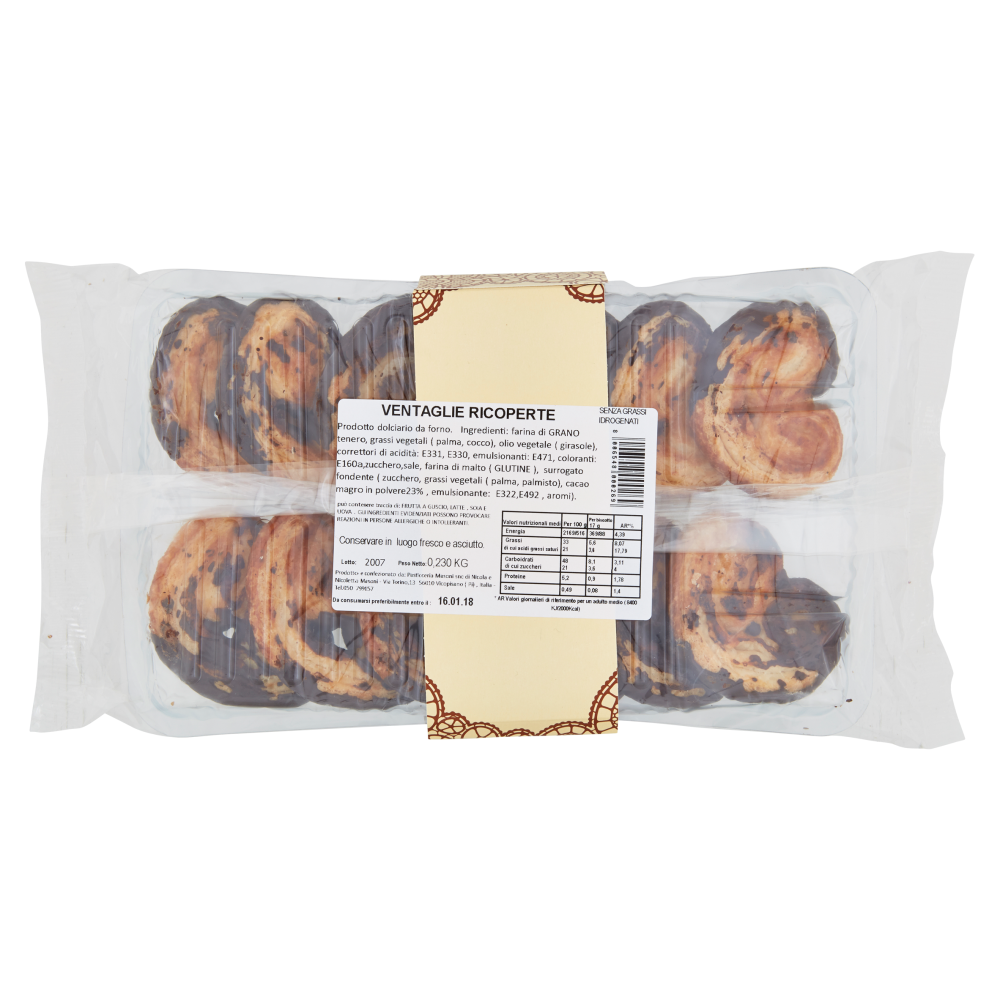 Pasticceria Masoni Vicopisano Ventaglie Ricoperte 0,230 kg