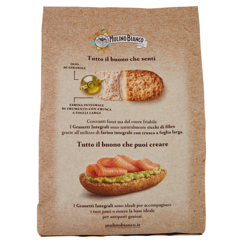 Mulino Bianco Granetti Crostini integrali Ricchi di Fibre 280g 
