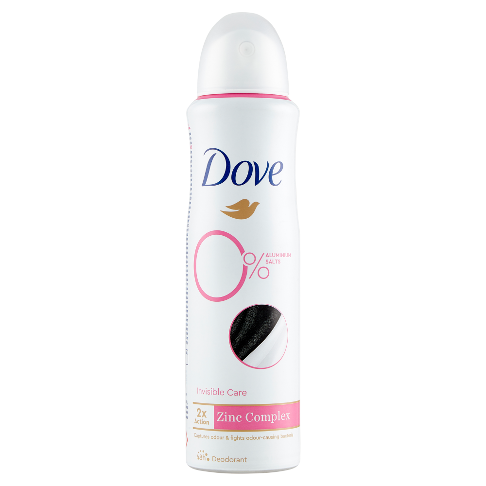 Dove 0% Aluminium salts Invisible Care Deodorant 150 ml