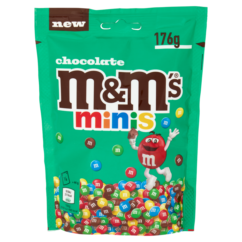 M&M's Minis, Confetti al Cioccolato al Latte, Snack Dolce, 176 g