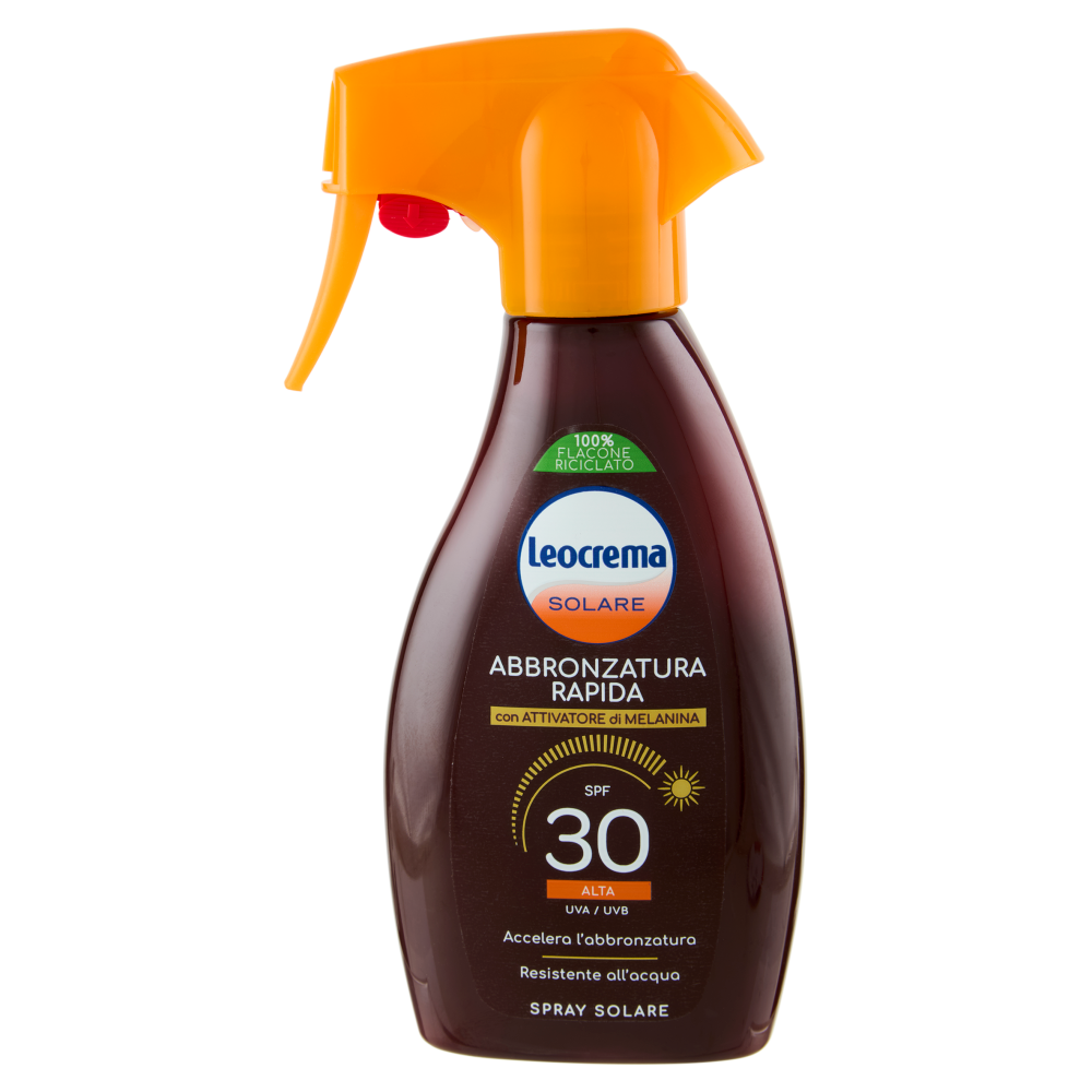 Leocrema Solare Abbronzatura Rapida SPF 30 Alta Spray Solare 250 ml