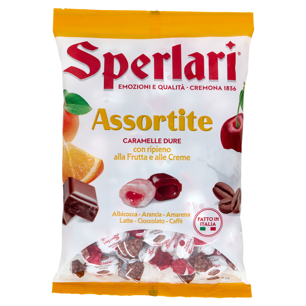 Sperlari Assortite Caramelle Dure con ripieno alla Frutta e alle Creme 420 g