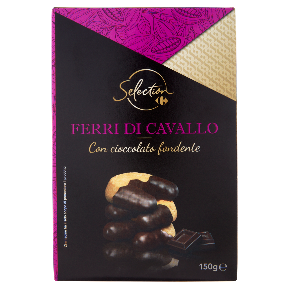 Carrefour Selection Ferri di Cavallo con cioccolato fondente 150 g