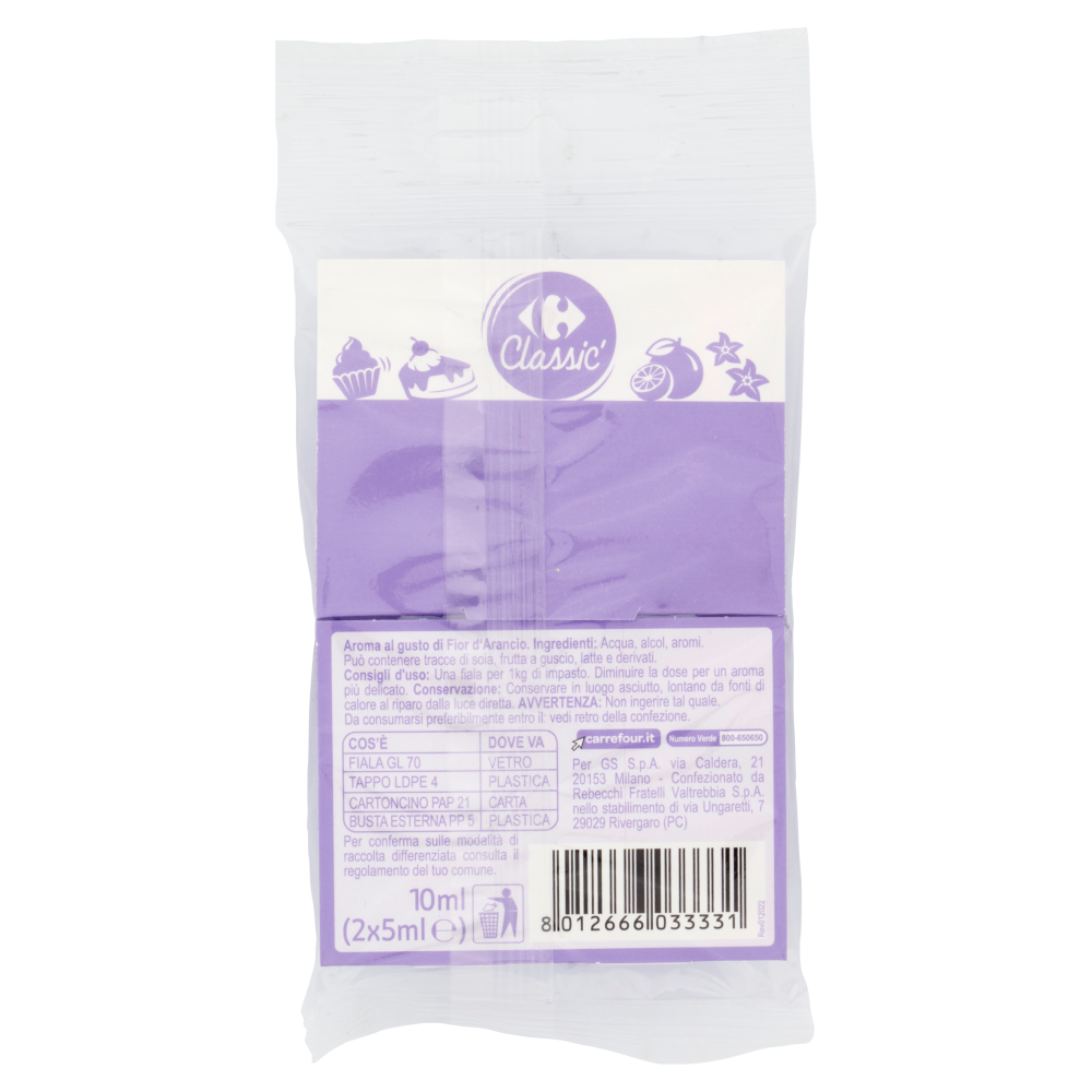 Carrefour Classic Aroma al Gusto di Fior d'Arancio 2 x 5 ml