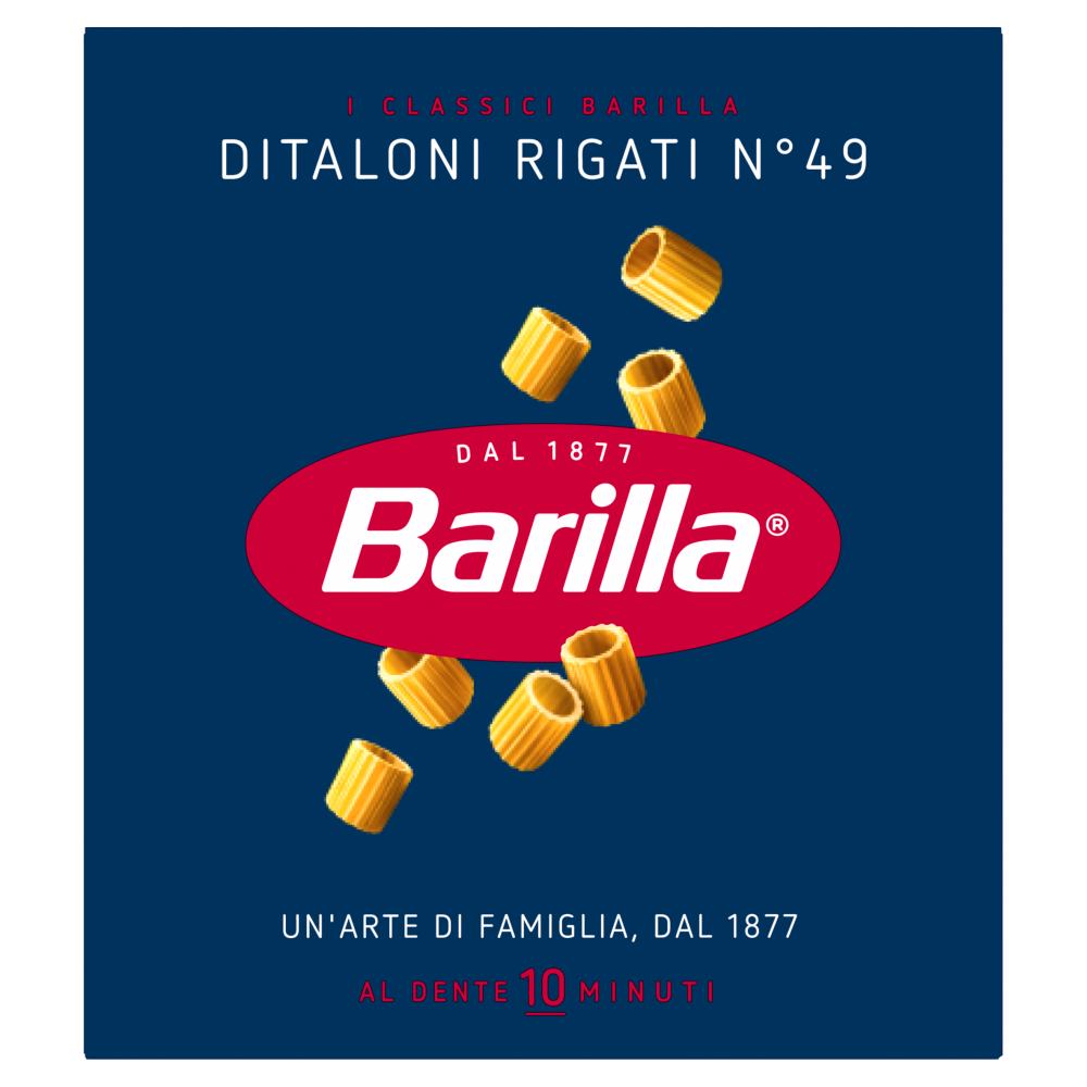 Barilla Pasta Ditaloni Rigati n.49 100 Grano Italiano 500g Carrefour