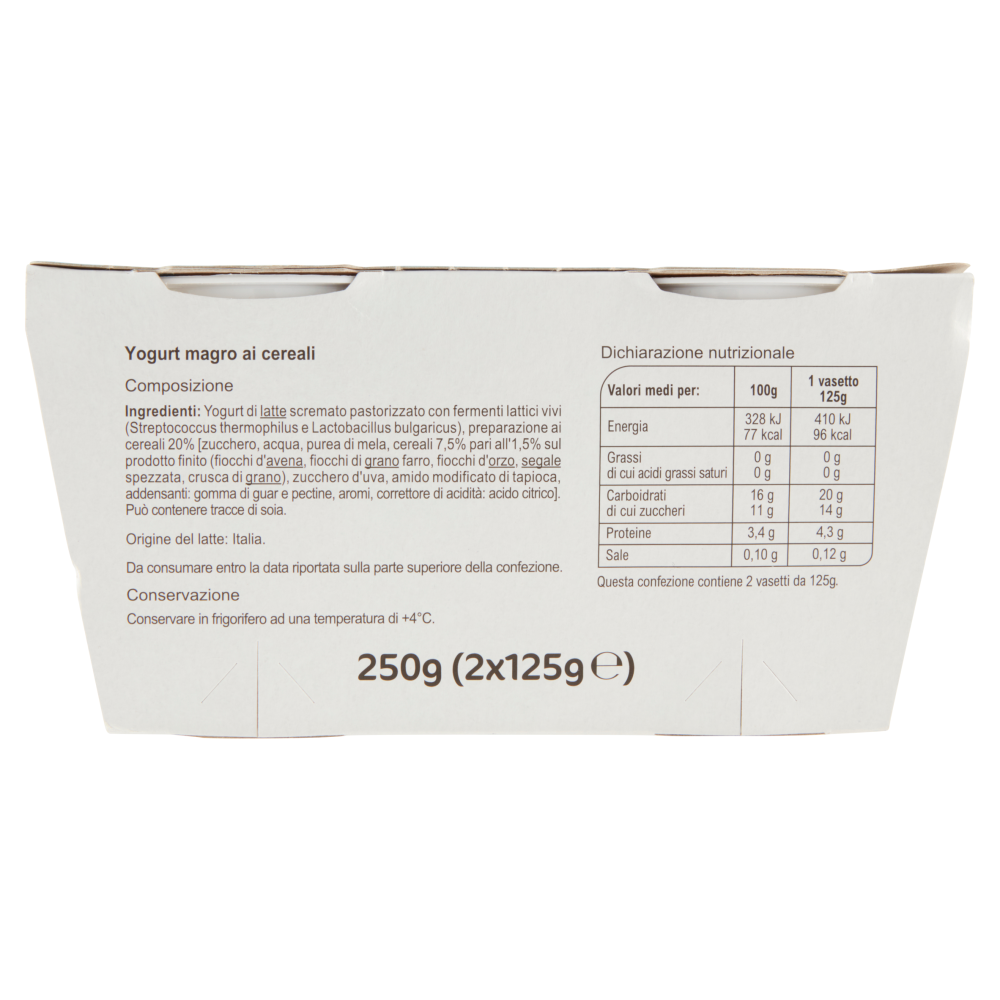 Carrefour Classic Yogurt Magro Cereali 2 x 125 g