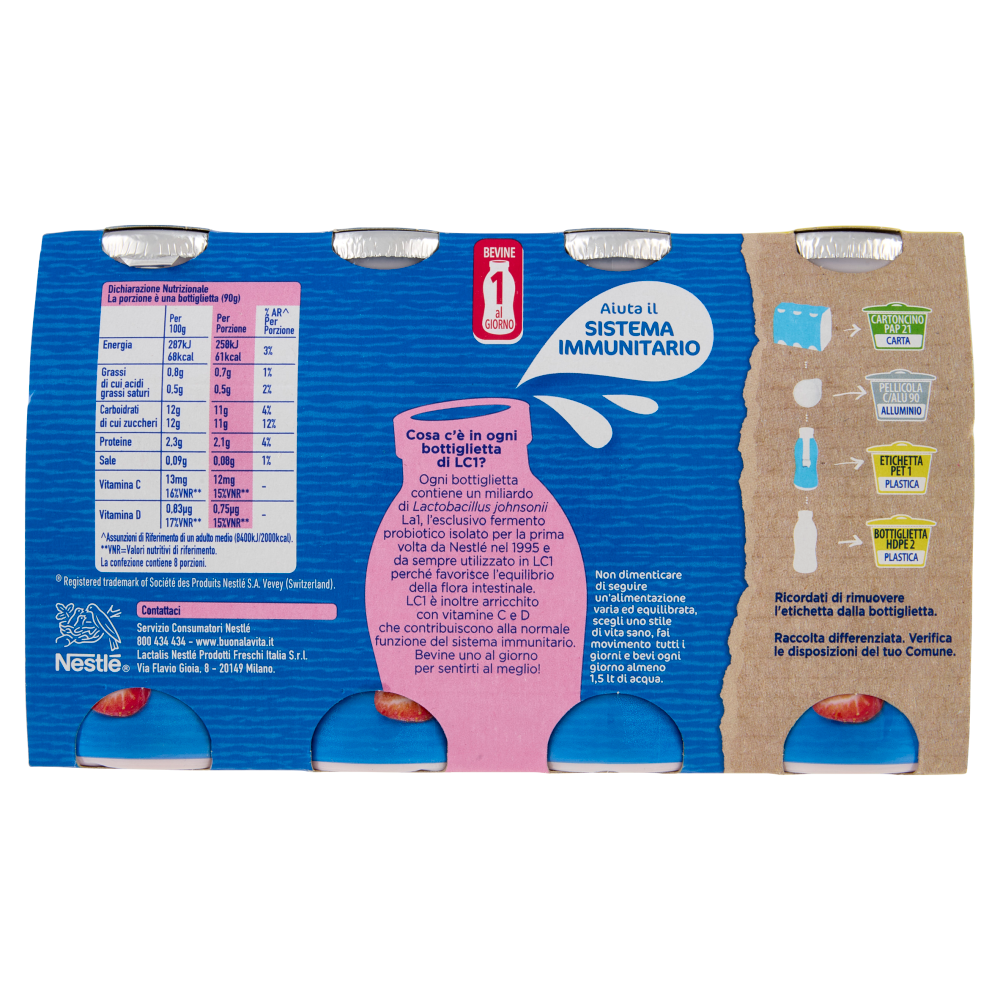 NESTLÉ LC1 con Probiotico Frutti rossi e Mirtilli 8x90g