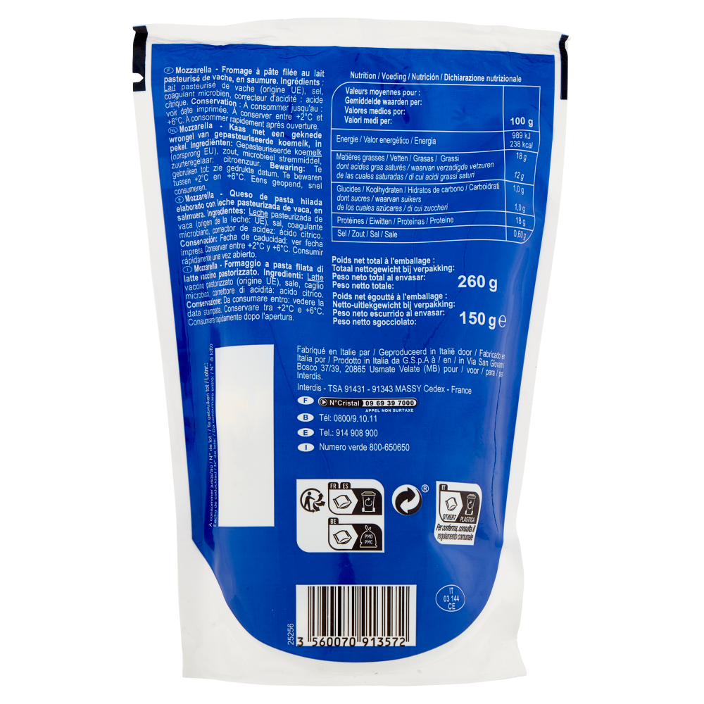 Carrefour Classic Mozzarella Mini 150 g