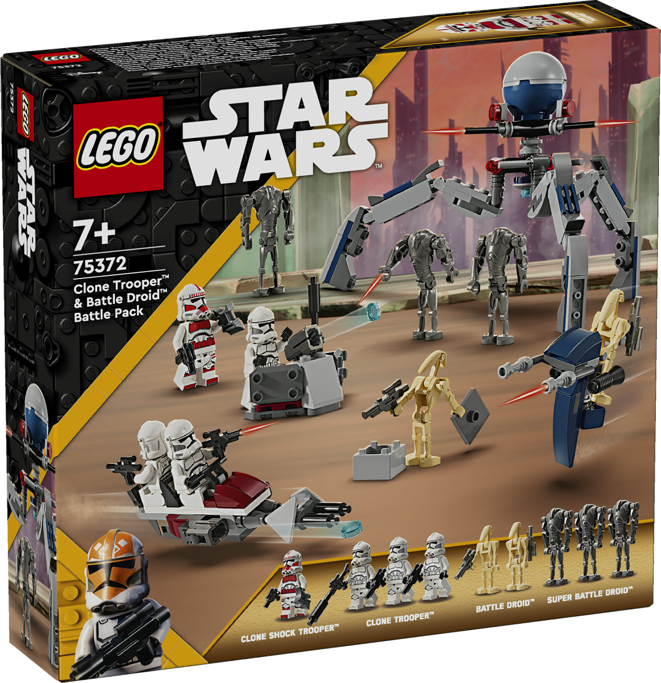 LEGO Star Wars 75372 Battle Pack Clone Trooper e Battle Droid con Veicolo Giocattolo Speeder Bike, Idea Regalo Bambini 7+ Anni