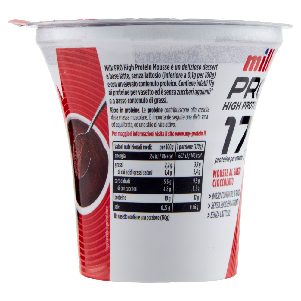Milk Pro High Protein 17g Mousse al Gusto Cioccolato 170 g