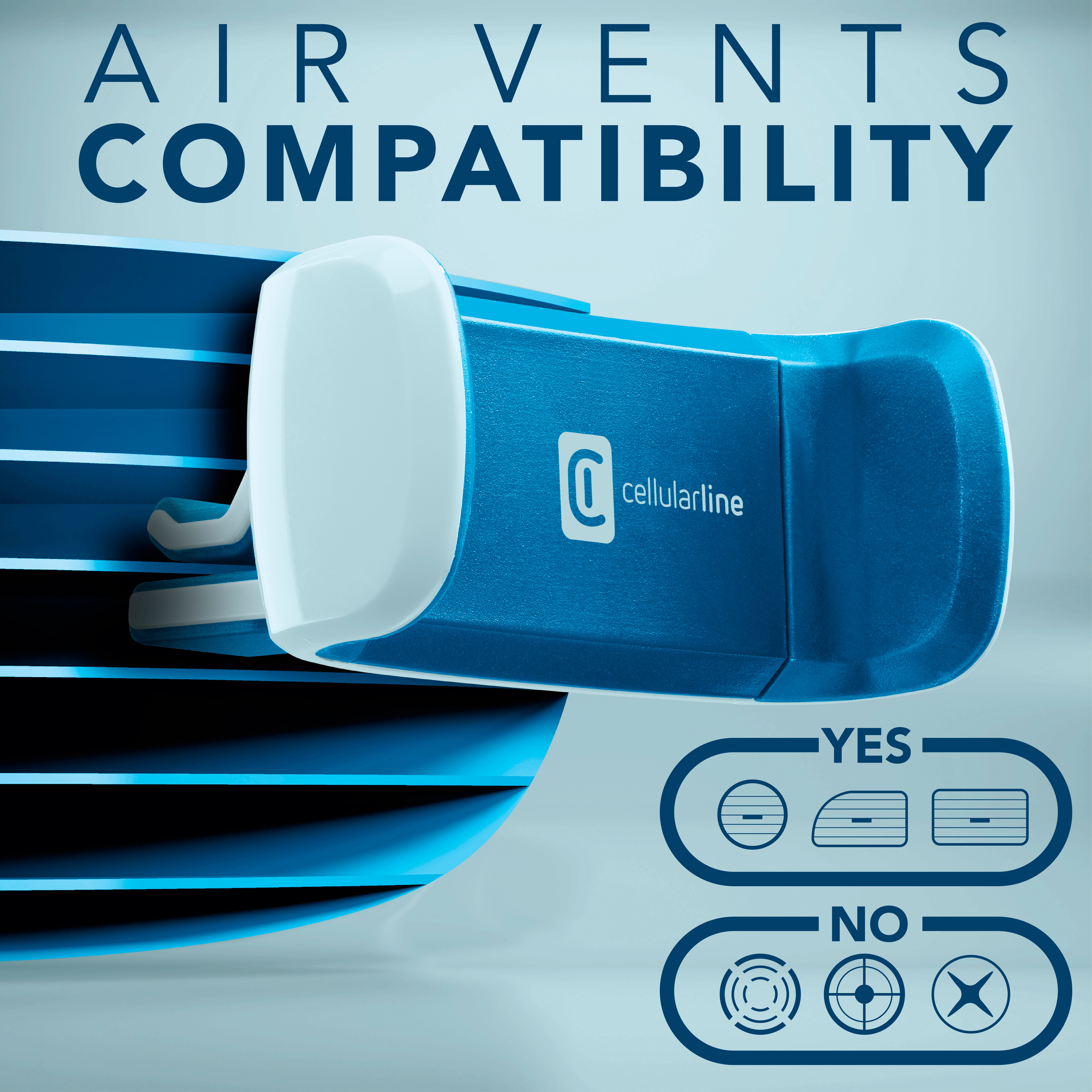 Cellularline Car Holder - Universal Supporto smartphone da auto super colorato