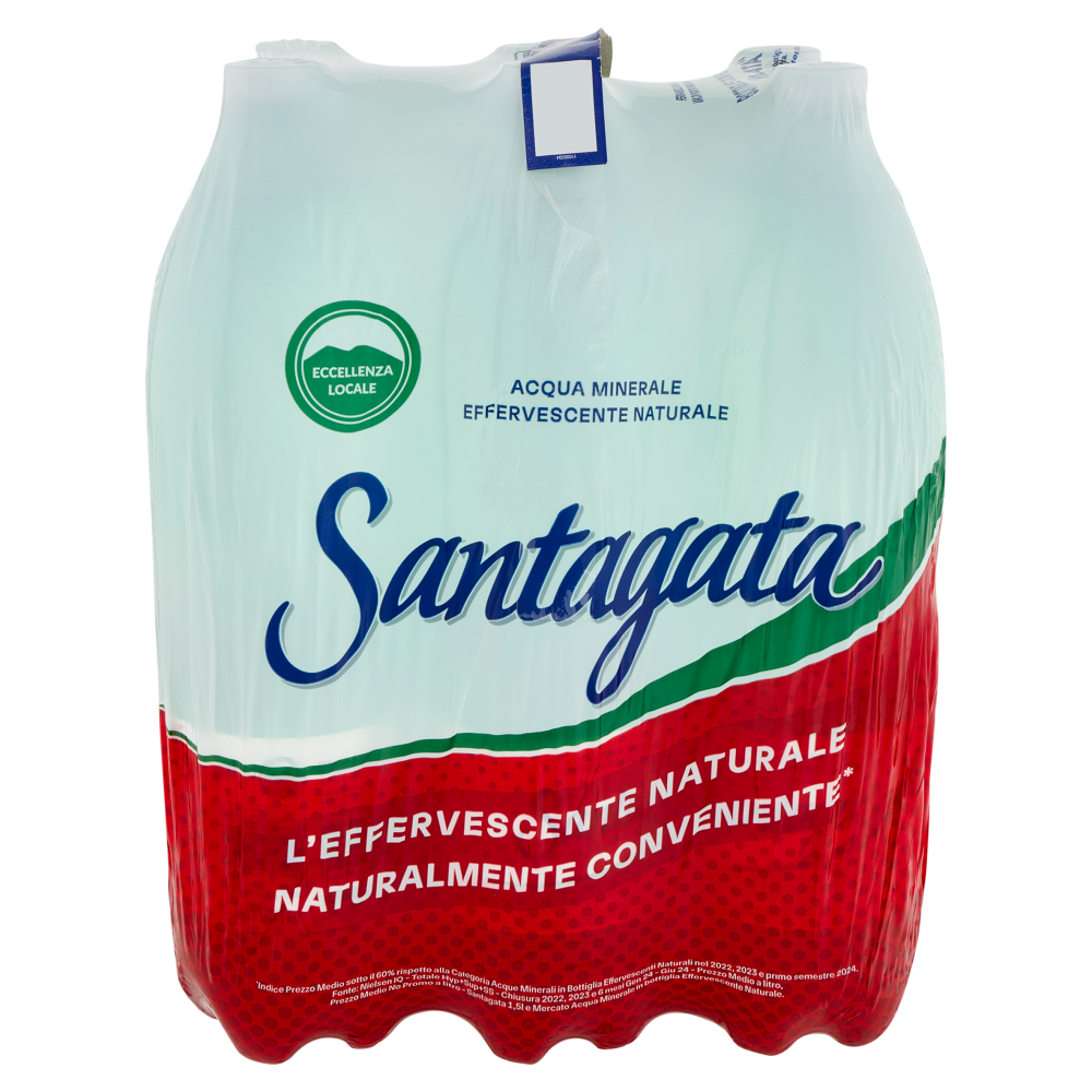 Santagata Acqua Minerale Effervescente Naturale 6 x 1,5 Litri
