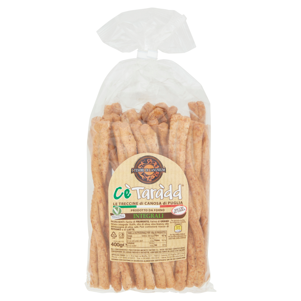 Cè Taràdd le Treccine di Canosa di Puglia Integrali 400 g