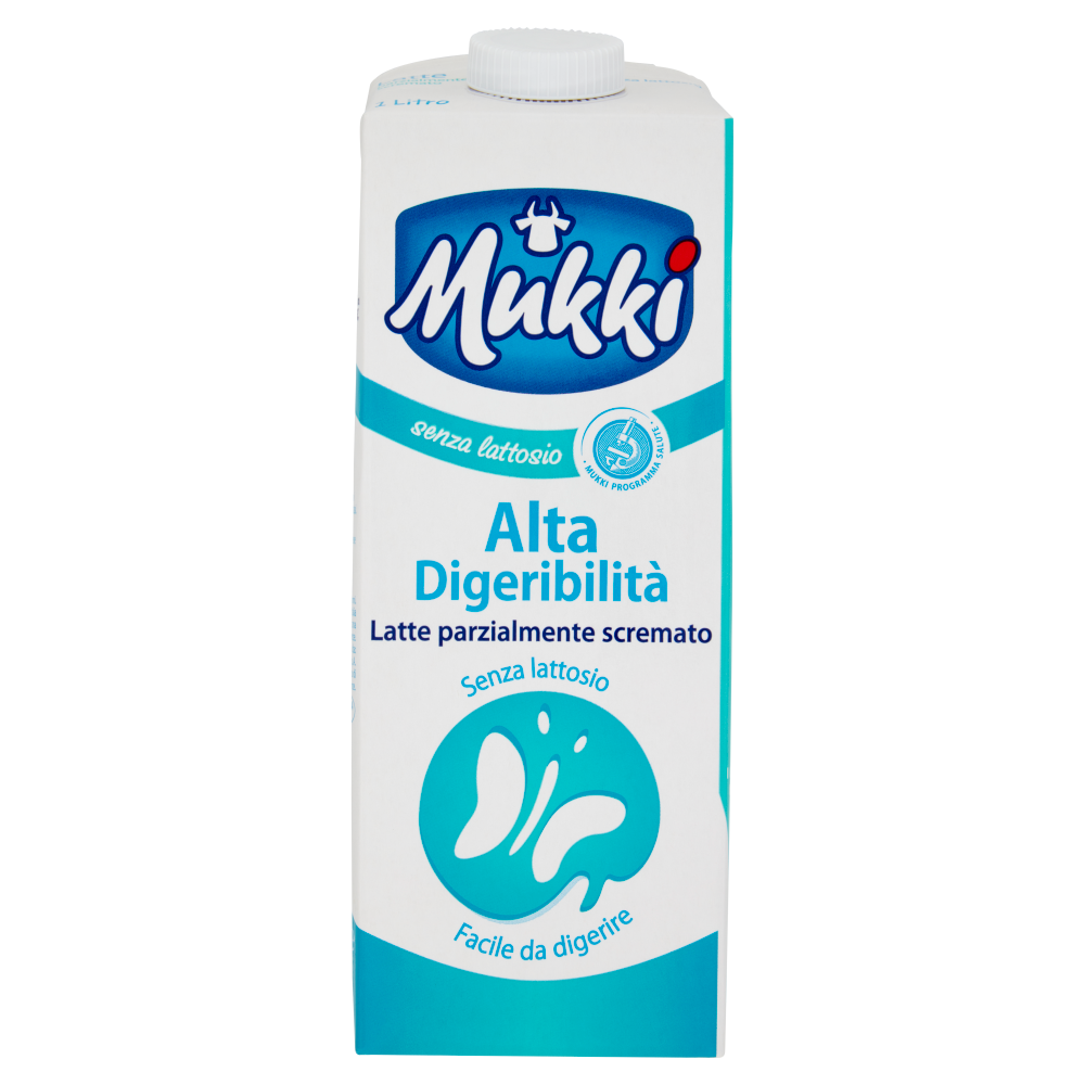 Mukki senza lattosio Alta Digeribilit&agrave; Latte parzialmente scremato 1 Litro