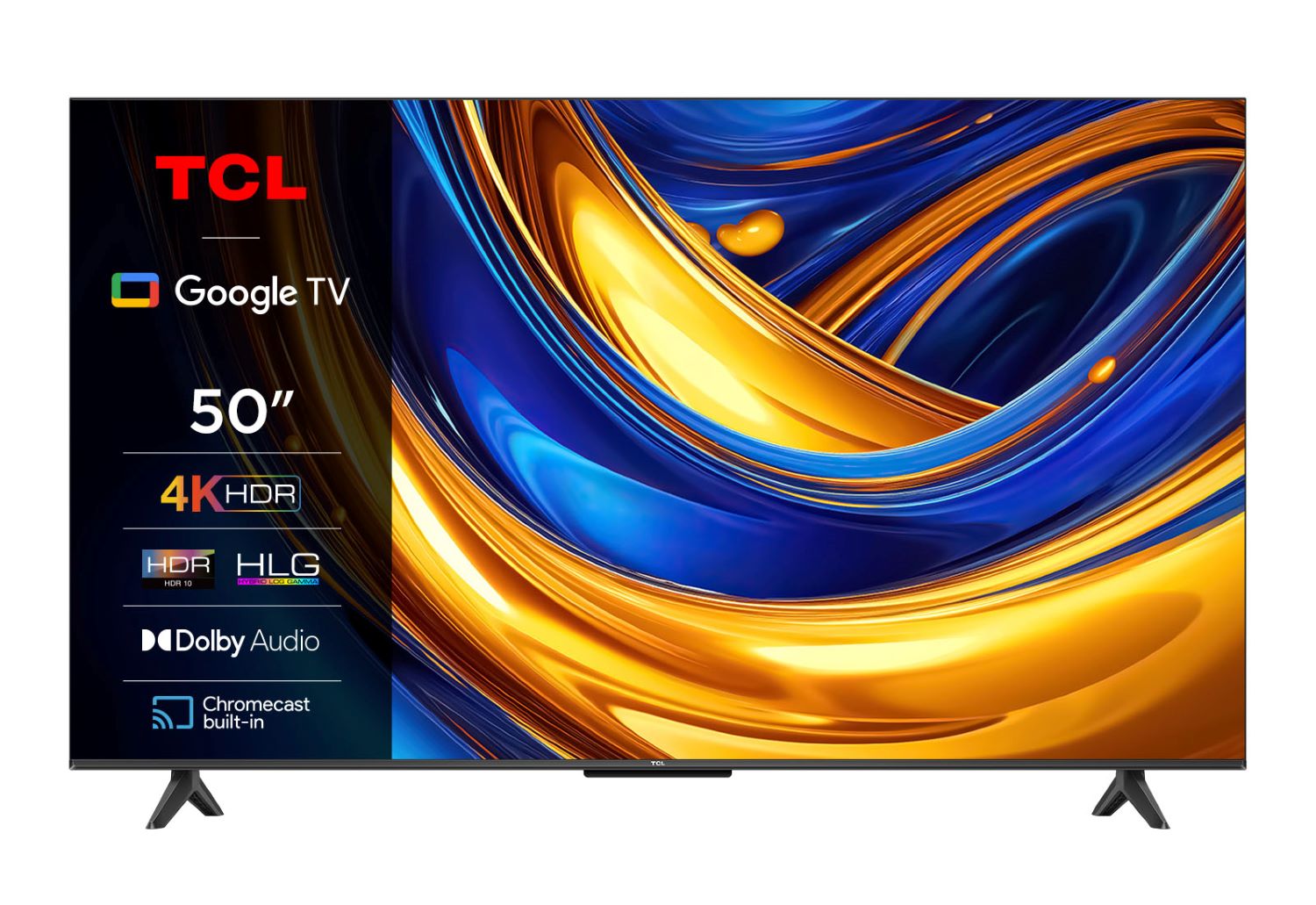 TCL P61 Smart TV Ultra HD 4K 50" 50P61B, Dolby Audio, Controlli vocali, Google TV