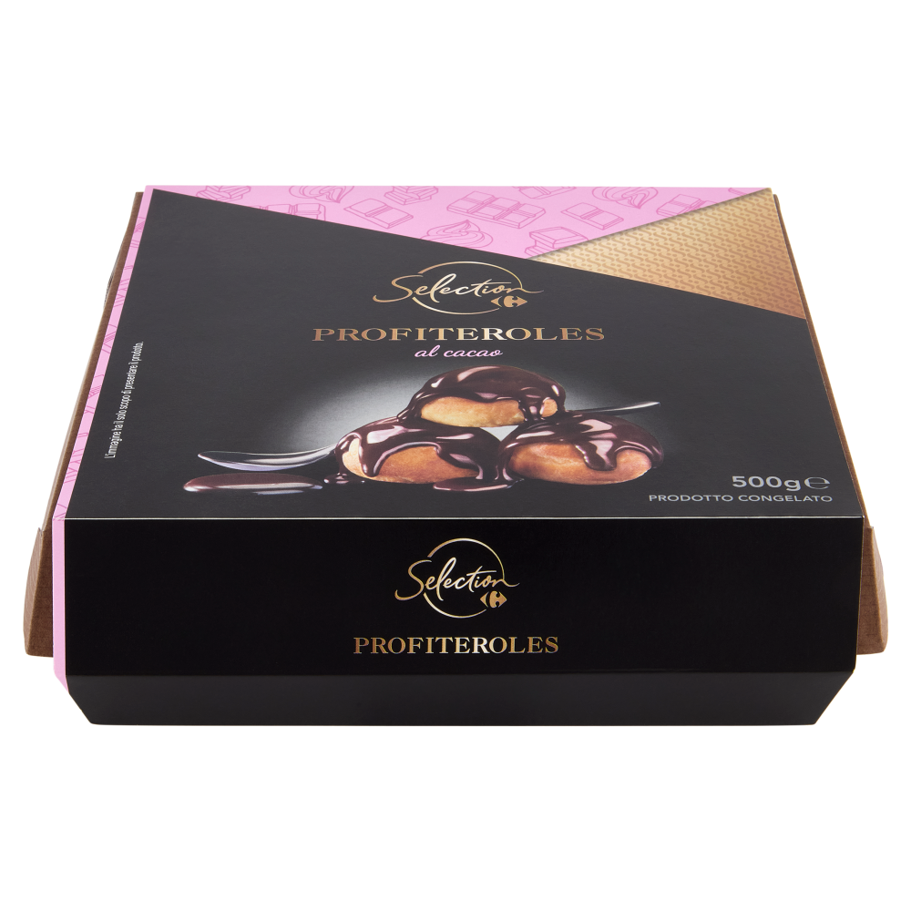 Carrefour Selection Profiteroles al cacao Prodotto Congelato 500 g