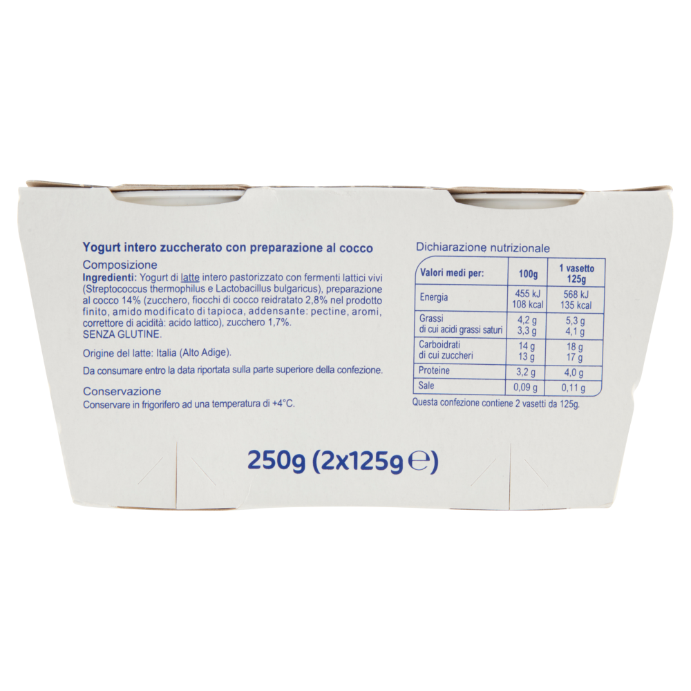 Carrefour Classic Yogurt Cremoso Cocco 2 x 125 g