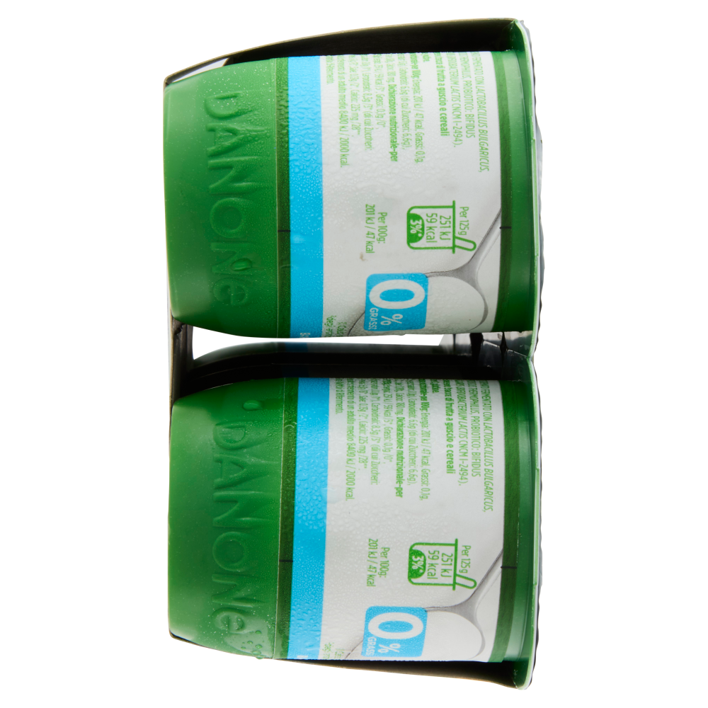 ACTIVIA Yogurt con Probiotico Bifidus, 0% Grassi, Bianco Naturale, 8x125g