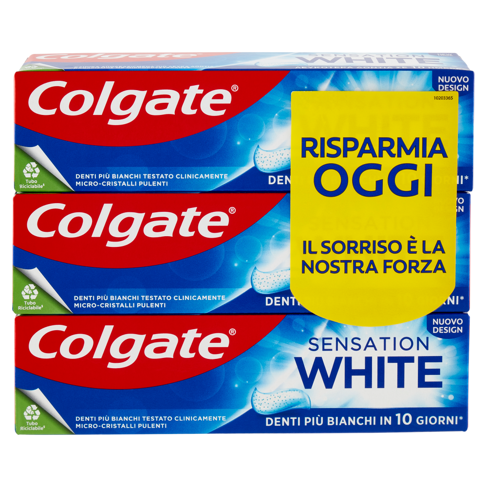 Colgate dentifricio sbiancante Sensation White 3x75 ml