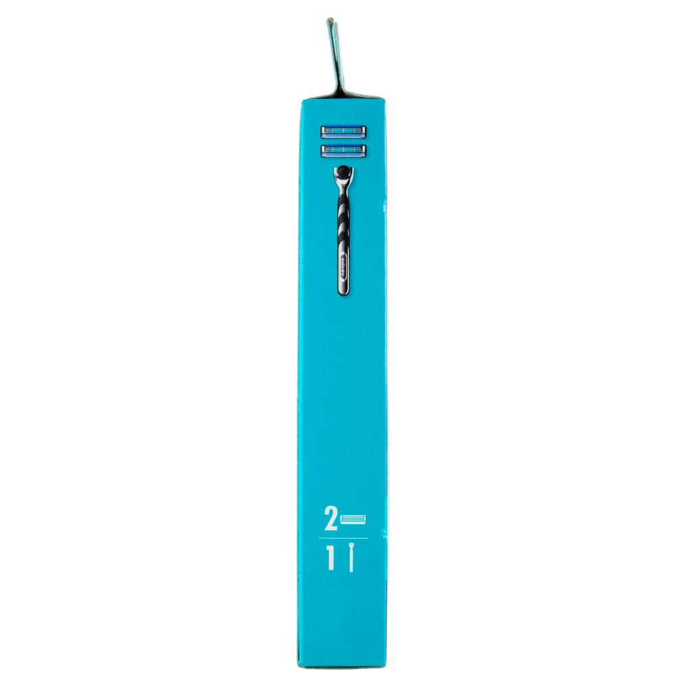 Gillette Mach3 Rasoio da Uomo a 3 Lame, 1 Manico + 2 Lamette