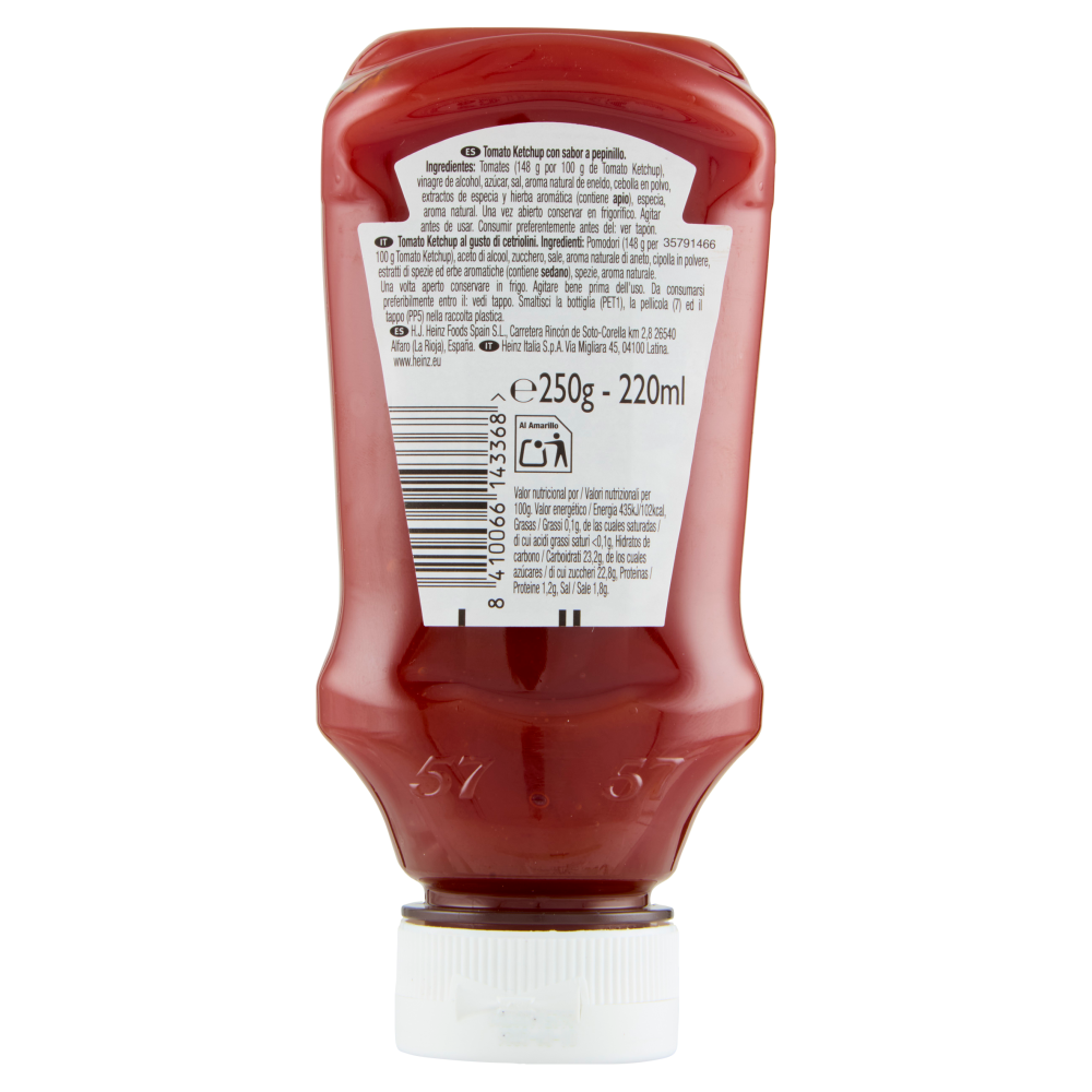 Heinz Tomato Ketchup Pepinillo Cetriolino 250 g