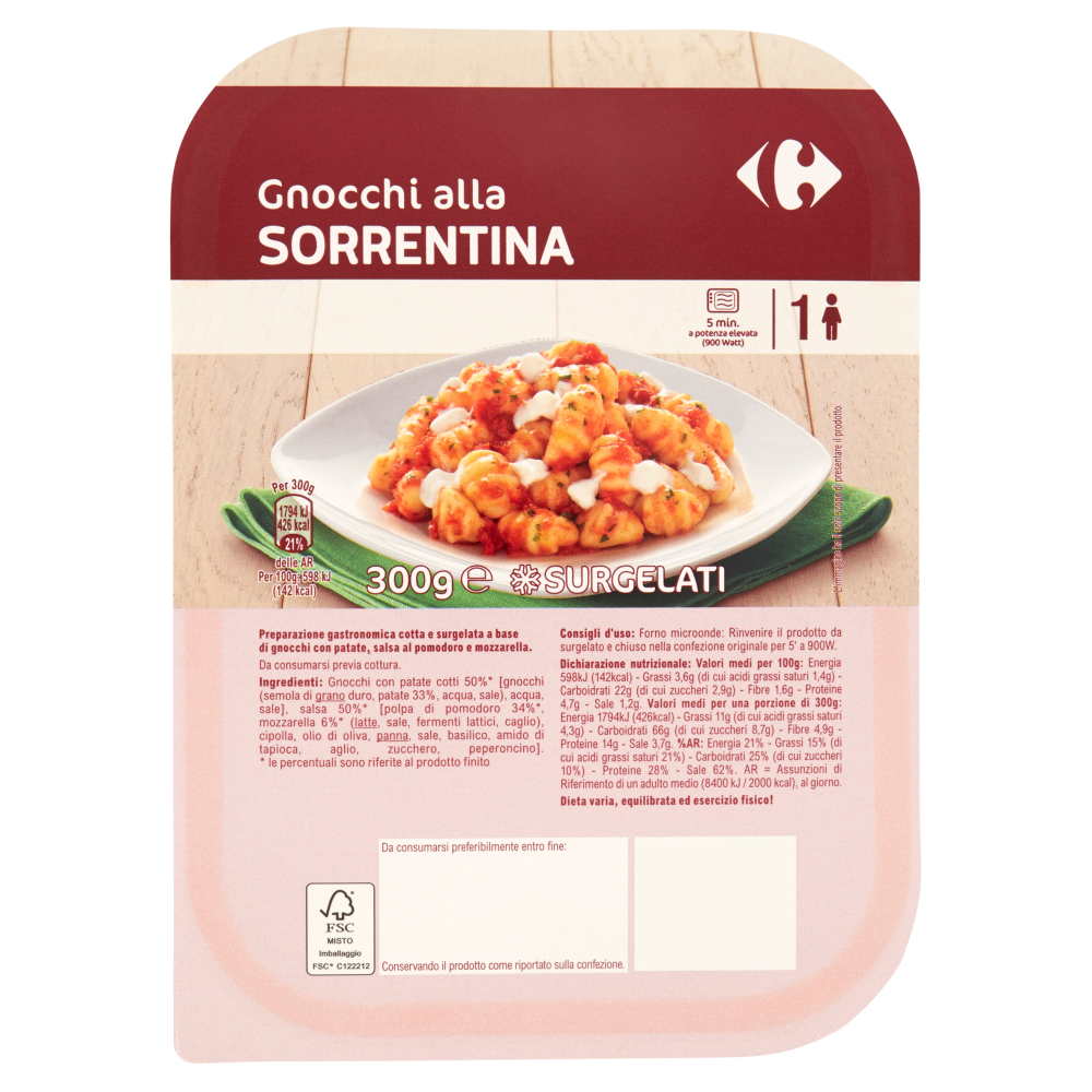 Carrefour Gnocchi alla Sorrentina Surgelati 300 g