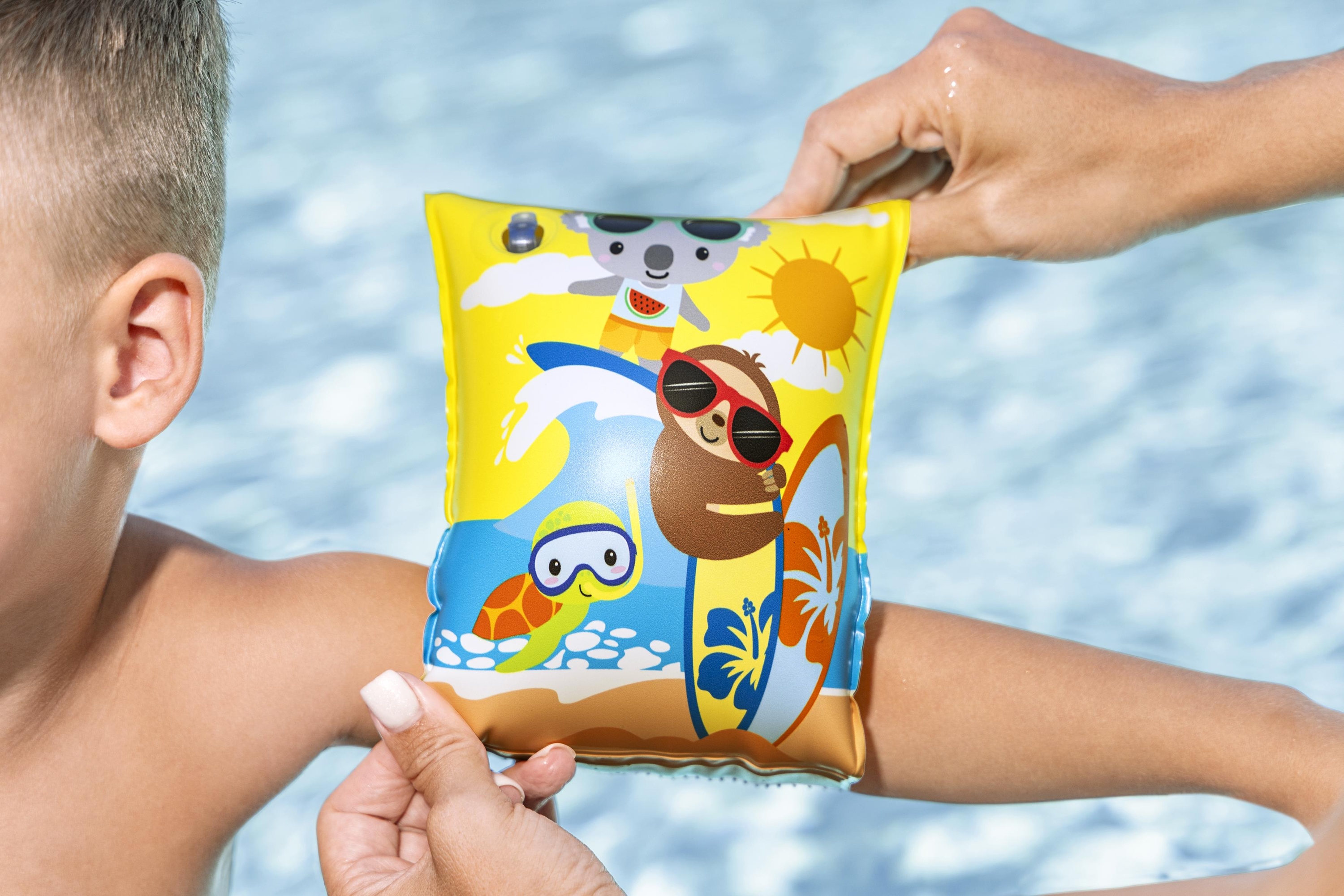 Bestway 32042 / 25 galleggiante per nuoto da bambini PVC Giallo Braccioli da nuoto