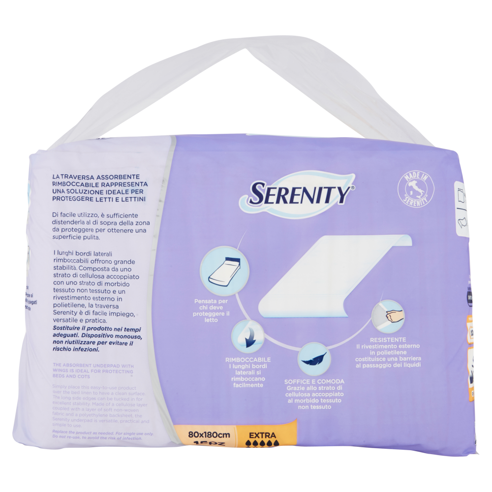 Serenity Traversa assorbente rimboccabile Extra 80x180 cm 15 pz