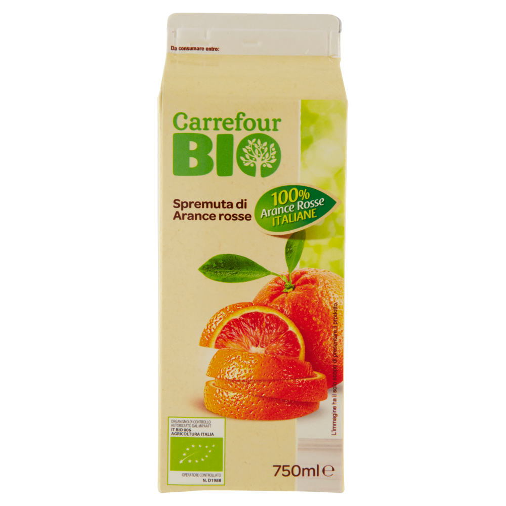 Carrefour Bio Spremuta di Arance rosse 750 ml