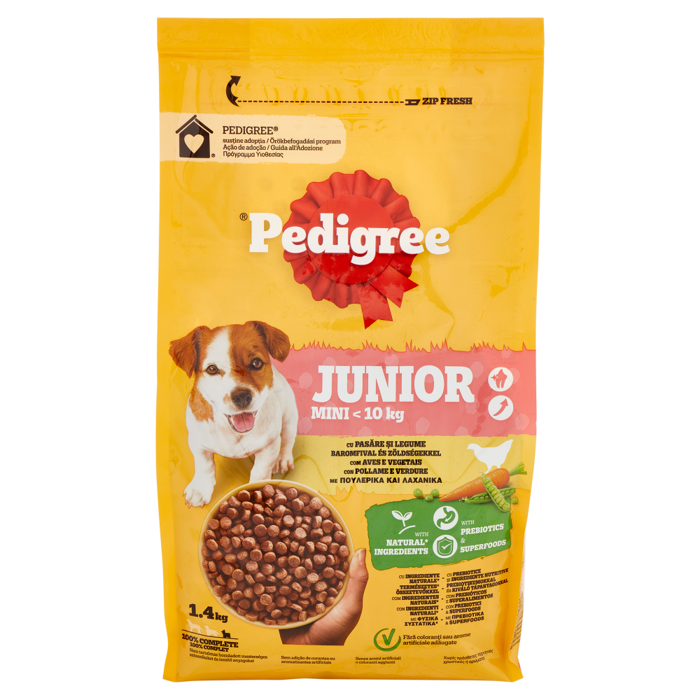 Pedigree Cibo Secco Cane Junior Piccolo Pollame Verdure 1.4Kg